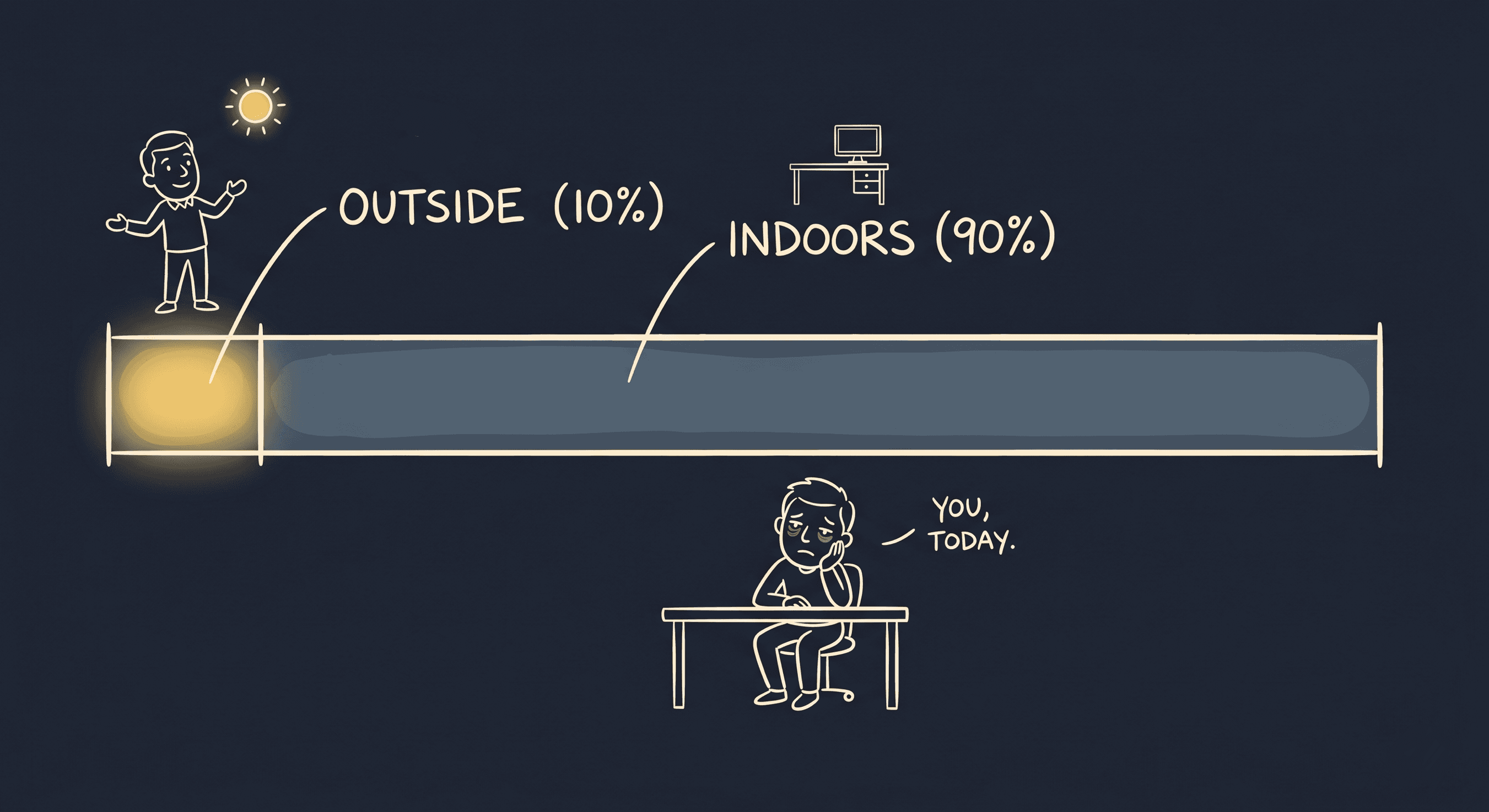 Outside. Indoors.