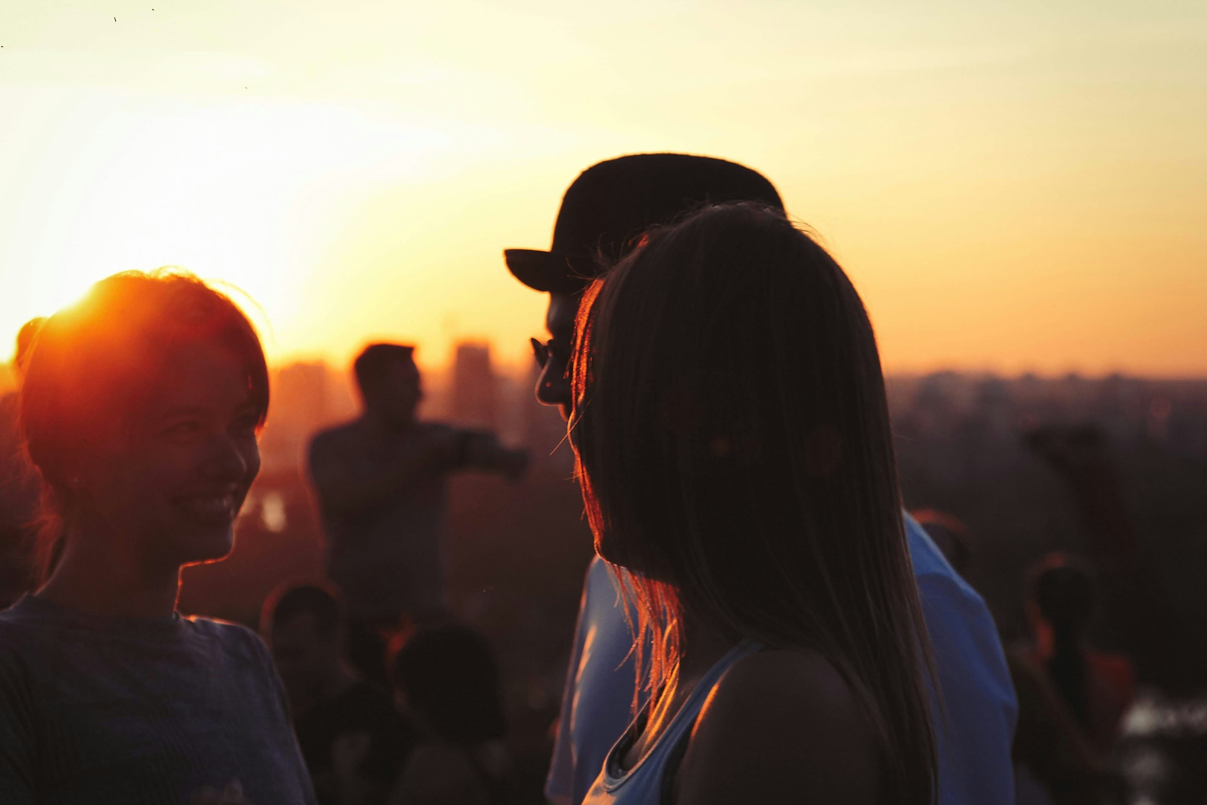Group of people in the sun